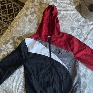 Jordan Kids Raincoat - Red, Black, and Gray